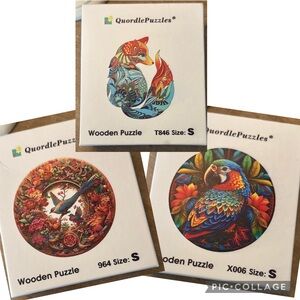 Quordle Colorful Wooden Puzzles Set of 3